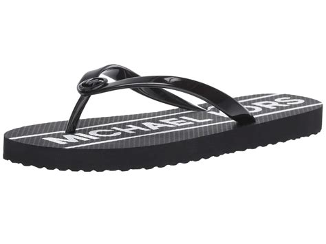 mk flip flops black